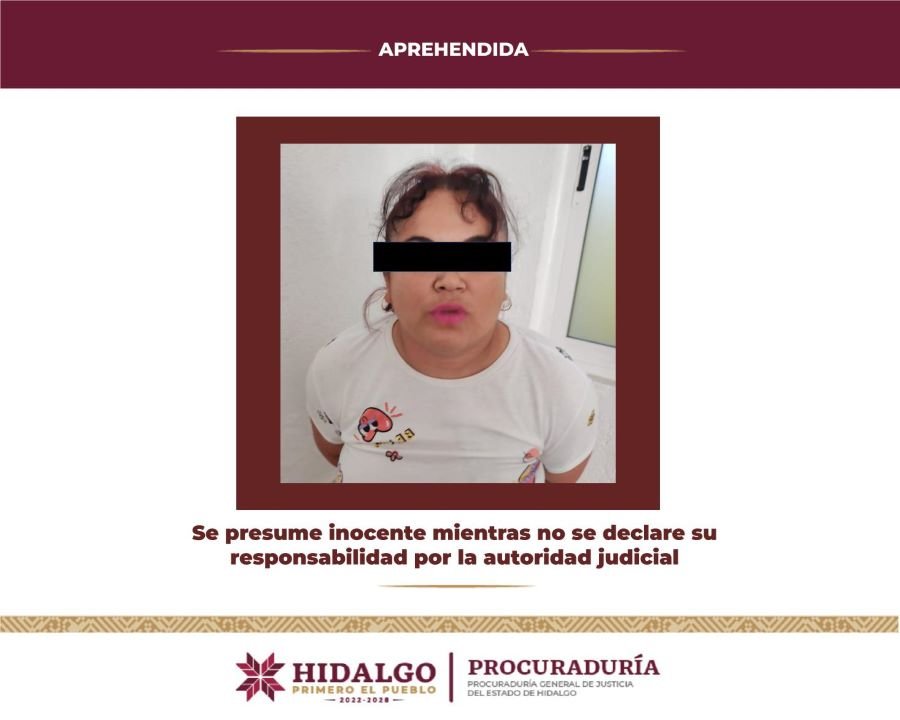 PGJ de Hidalgo, Conase y Fiscalía Edoméx Aprehenden a Posible Implicada en Desaparición de Menor de Edad Registrada en Hidalgo