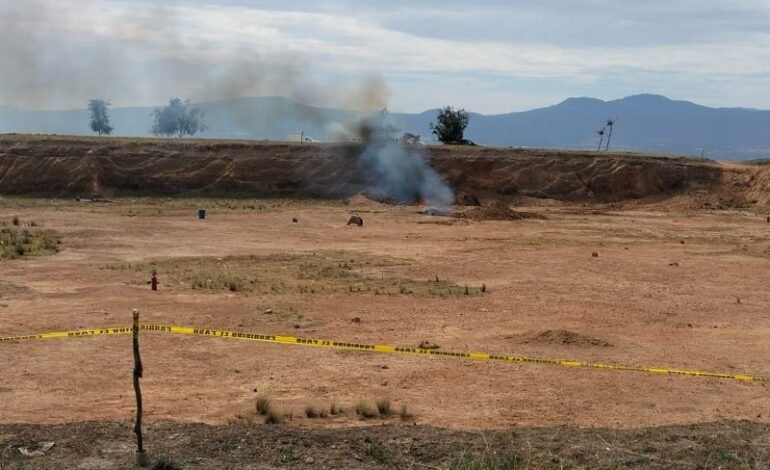 La alcaldía de Tulancingo Lleva a Cabo Quema de la Pirotecnia Incautada en Diversos Operativos.