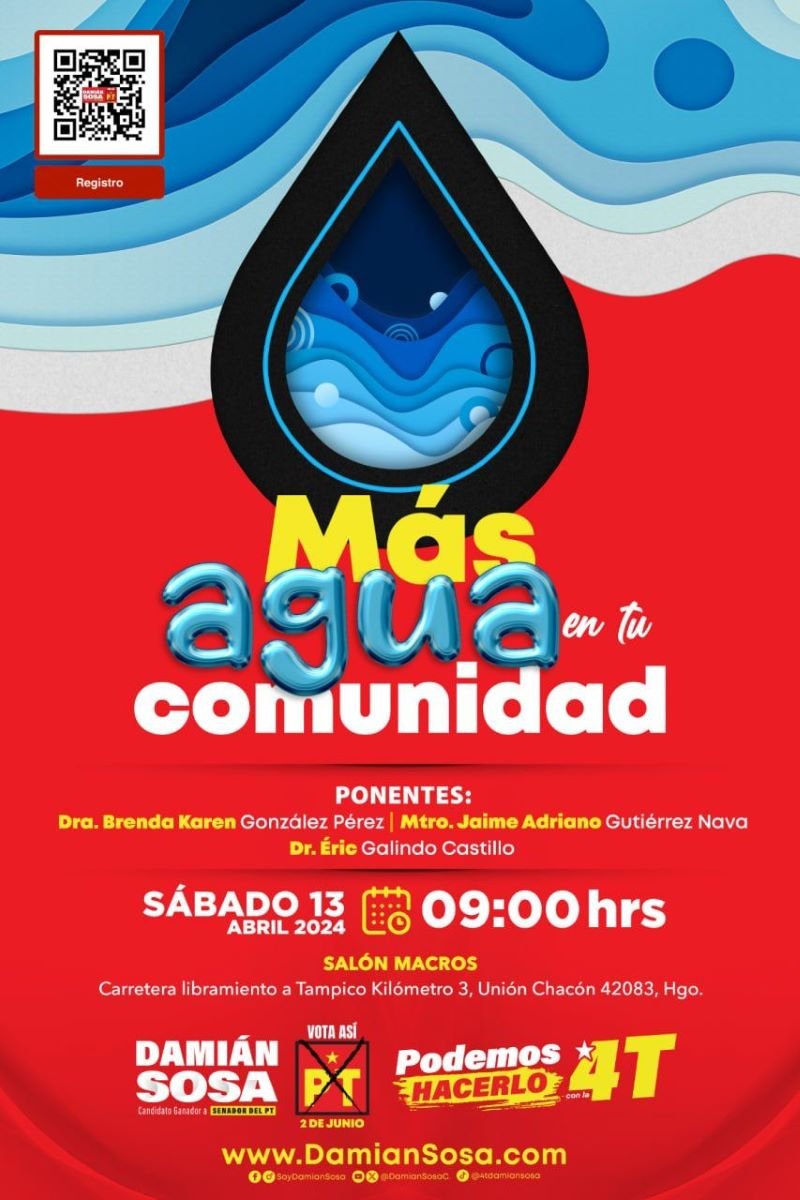 Foro “Más Agua en tu Comunidad”, Diálogo Ciudadano por el Futuro del Agua en Hidalgo