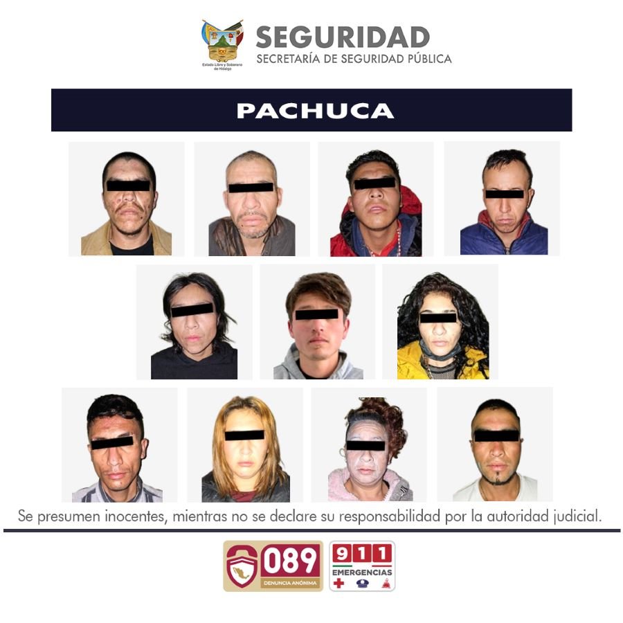 Desarticulan Grupo Delictivo Dedicado al Robo y Narcomenudeo en Pachuca