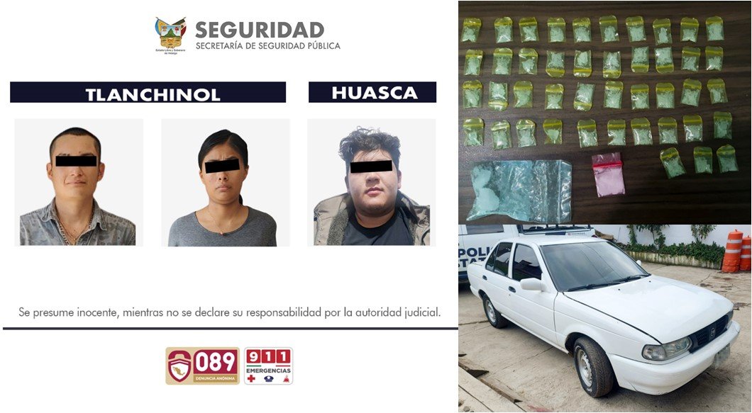 Detiene SSPH a 2 Presuntos Narcomenudistas y a un Sujeto Armado en Recorridos de Prevención y Vigilancia