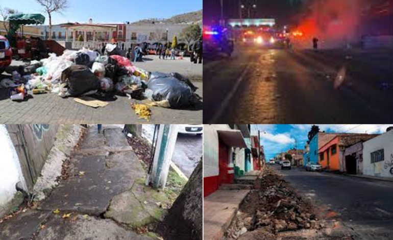 Basura, Alumbrado Público, Servicios Municipales, Bulevares, Calles y Parques Abandonados, Fuentes Sucias, Saldo de la Gestión de Sergio Baños