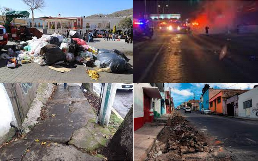 Basura, Alumbrado Público, Servicios Municipales, Bulevares, Calles y Parques Abandonados, Fuentes Sucias, Saldo de la Gestión de Sergio Baños