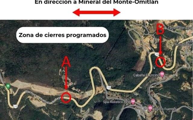 SICT Alerta de Voladura en la vía Pachuca-Huejutla Este miércoles 6 de Marzo a las 13: 00 horas