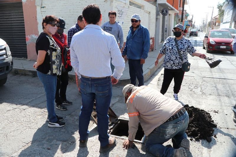 Atiende Caasim Afectación del Sistema Hidráulico en la Colonia San Antonio el Desmonte