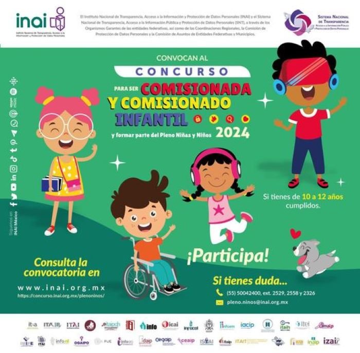 Concurso Para Ser Comisionada y Comisionado Infantil y Formar Parte del Pleno de Niñas y Niños 2024
