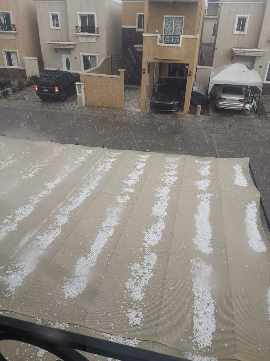 Cayo una Terrible Granizada en el Sur de Pachuca y norte del Municipio de Zempoala