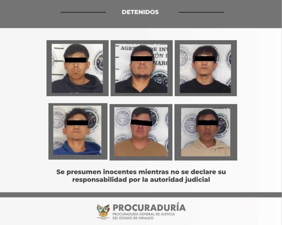 En Zempoala PGJEH Detuvo a Seis Personas Por Narcomenudeo