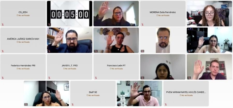 IEEH aprueba solicitudes de registro de candidaturas reservadas de Partidos Políticos y Candidaturas Comunes para Ayuntamientos