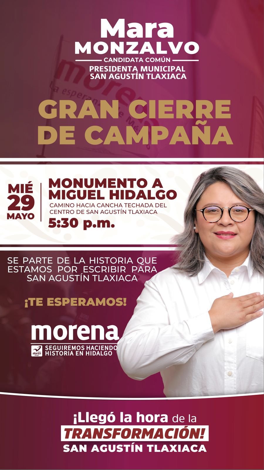 Invita Mara Monzalvo a Su Cierre de Campaña