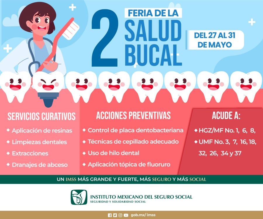 Lleva a cabo IMSS Hidalgo 2a Feria de Salud Bucal
