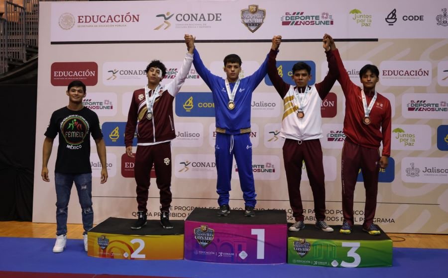 Medalla número 11 para Hidalgo en los Nacionales CONADE 2024 en la disciplina de luchas asociadas