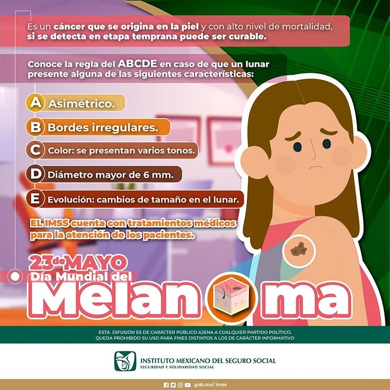 Promueve IMSS Hidalgo cuidado en piel por Día Mundial del Melanoma