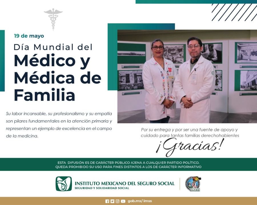 Reconoce IMSS En Hidalgo a Médicos y Médicas de Familia en Su Día Por Su Labor en La Atención Integral de La Salud