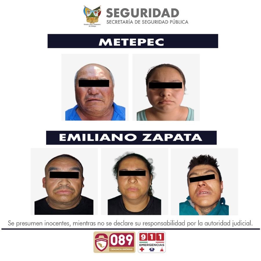 Decomisa Ssph Drogas y Armas, en Metepec y Emiliano Zapata