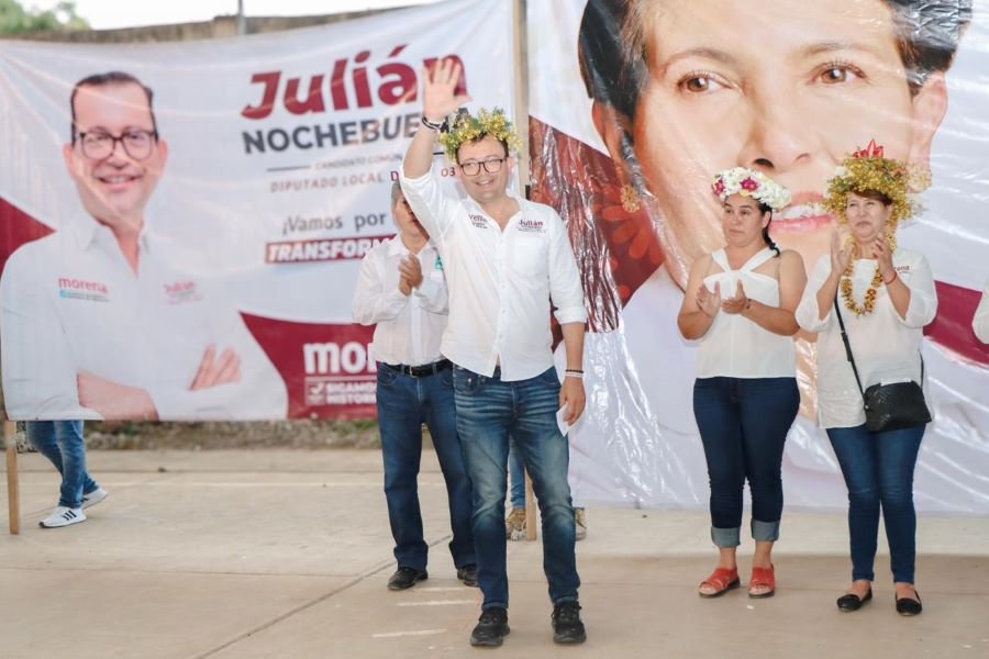 VISITA JULIÁN NOCHEBUENA MÁS DE 60 COMUNIDADES EN PRIMER MES DE CAMPAÑ