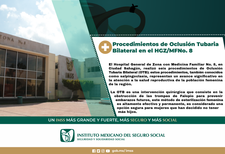 Realiza Imss Hidalgo Procedimientos de Otb en Hgz/Mf No. 8, en Ciudad Sahagún