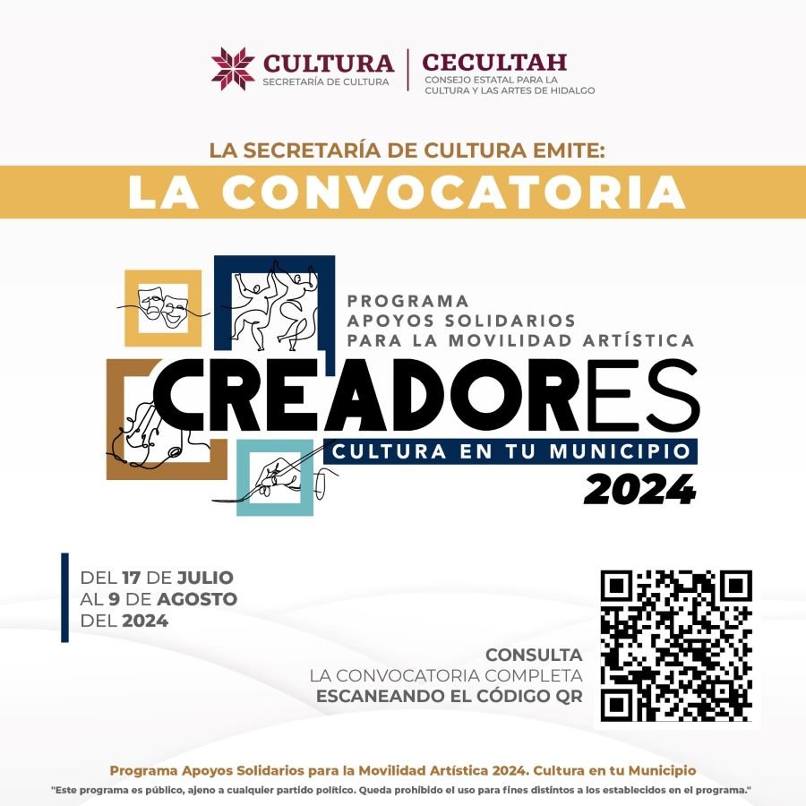Secretaría de Cultura invita a creadores a participar por estímulos para la movilidad artística