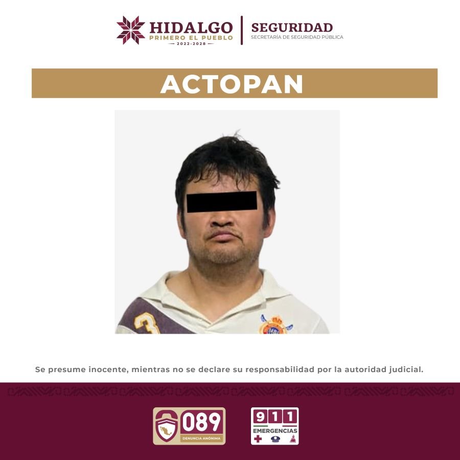 Detienen a hombre en Actopan, Con Marihuana, Cristal y Cocaína