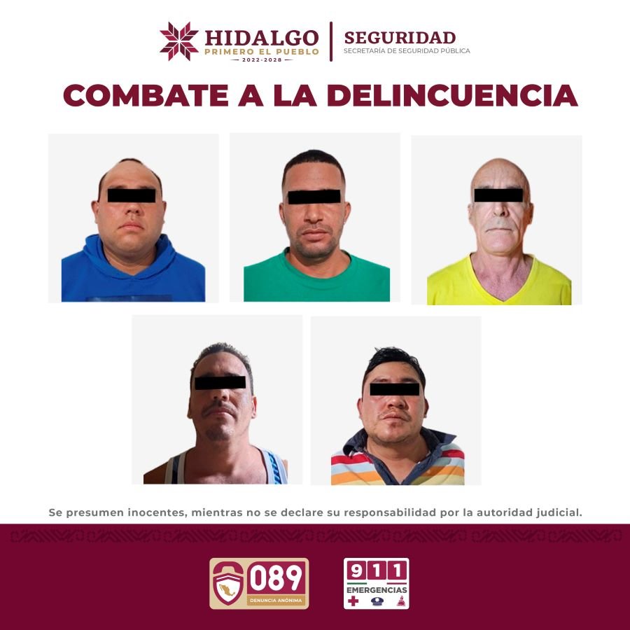 Asegura SSPH a Extranjeros Por Narcomenudeo y Posible Extorsión