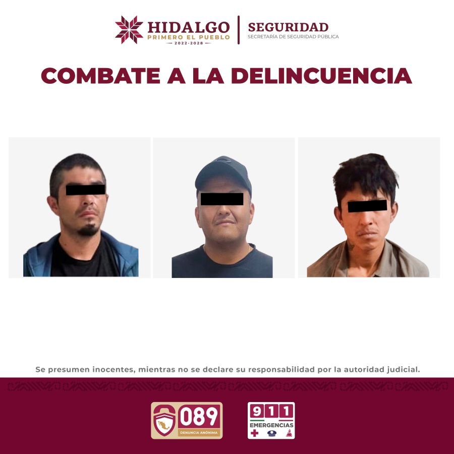 Detiene SSPH a Tres Personas Durante Recorridos de Prevención y Vigilancia