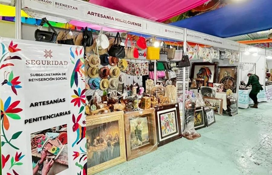 Colocan Stand de Artesanías Penitenciarias en la Feria de San Francisco Pachuca Hidalgo 2024
