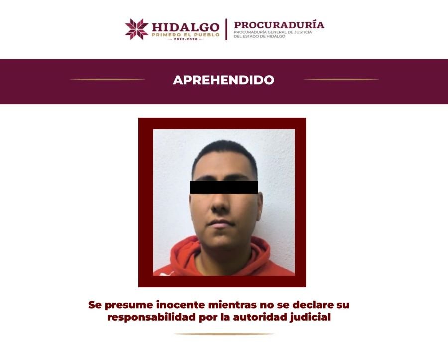División de Inteligencia de la PGJEH Capturó En Zempoala a Una Persona Investigada Por Homicidio Doloso en el Estado de México