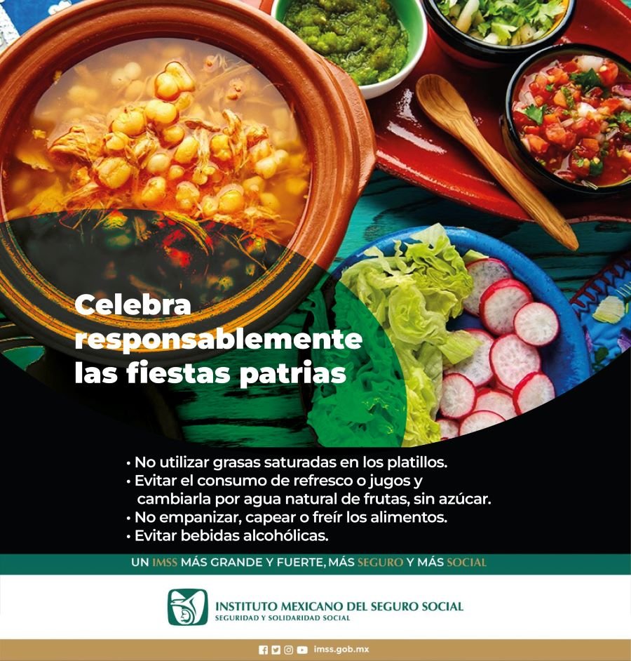 Emite IMSS Hidalgo Recomendaciones Para Celebrar Responsablemente Las Fiestas Patrias