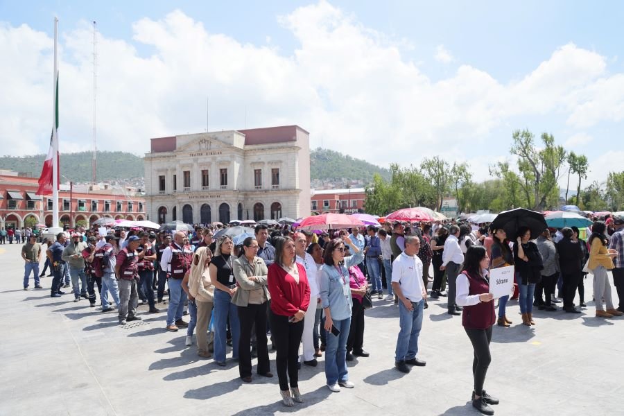 Personal de Gobierno de Hidalgo Participa en el Simulacro Nacional 2024