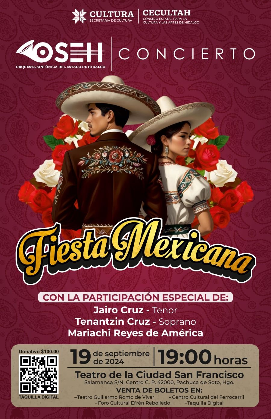 Por Segundo Año Consecutivo, se Presentará el Concierto “Fiesta Mexicana”