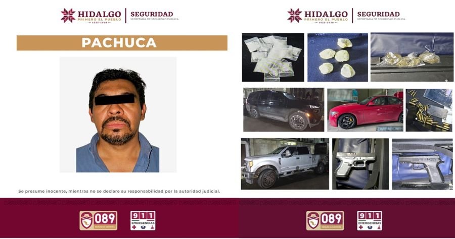 Policía Detiene a Presunto Narcomenudista en el Fraccionamiento Valle de San Javier Pachuca