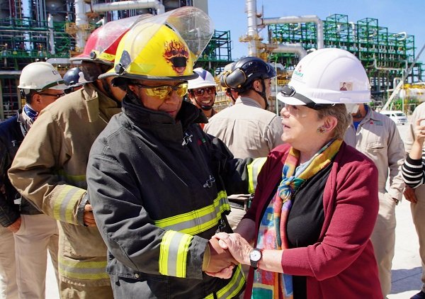 Alicia Bárcena Titular de Semarnat Supervisa Proyecto de Construcción Economía Circular en Tula, Hidalgo