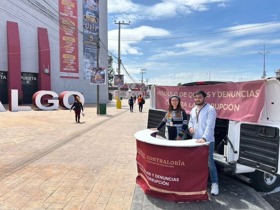 Instalan Módulo de Quejas y Denuncias Contra la Corrupción en la Feria de San Francisco Pachuca, Hidalgo 2024