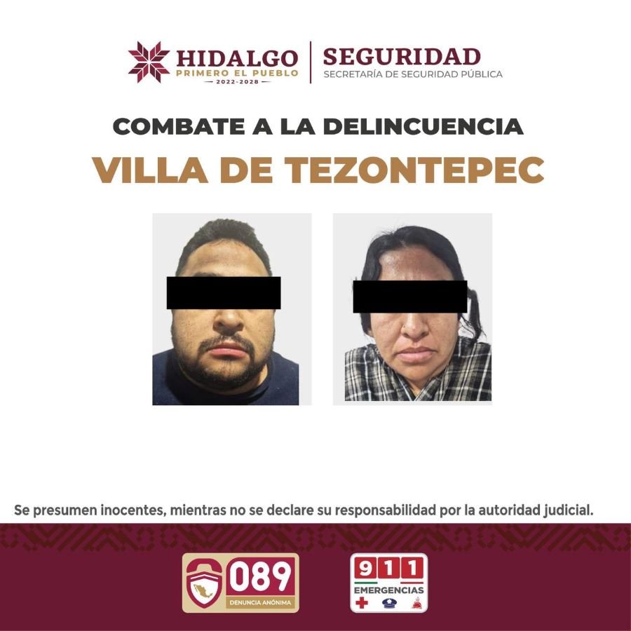 Detienen a Pareja Por Narcomenudeo en Villa de Tezontepec