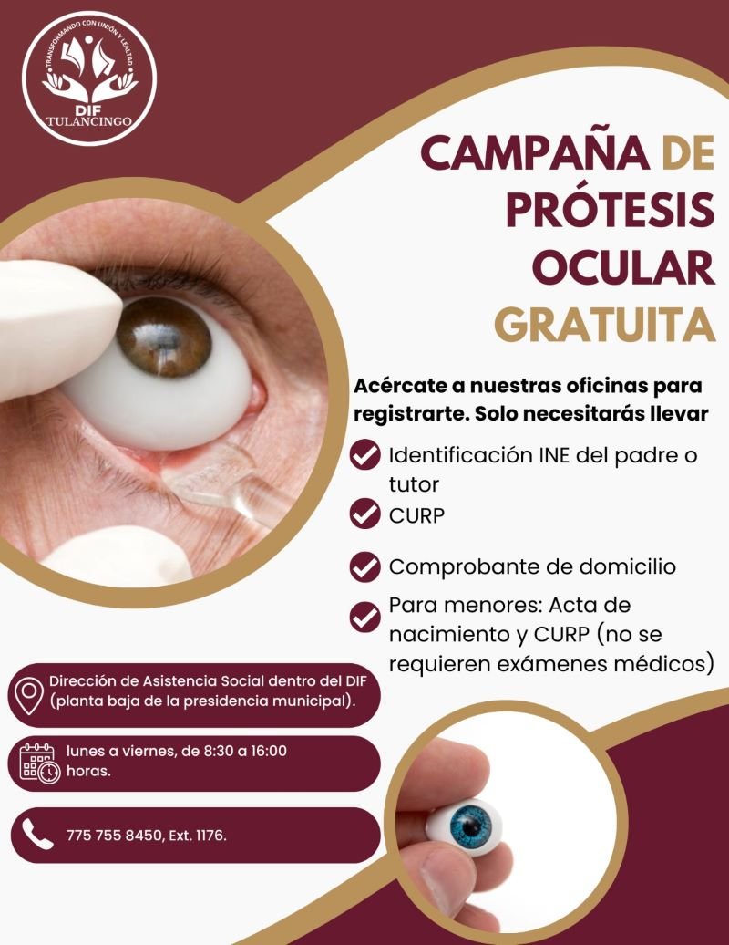 En Puerta Campaña de Prótesis Ocular Gratuita