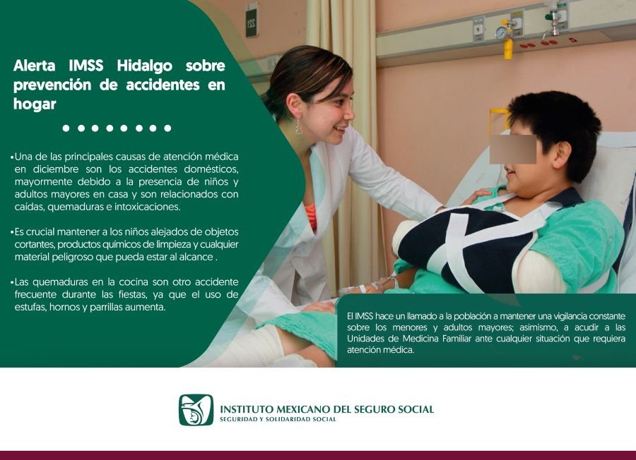 Alerta IMSS Hidalgo Sobre Prevención de Accidentes en Hogar
