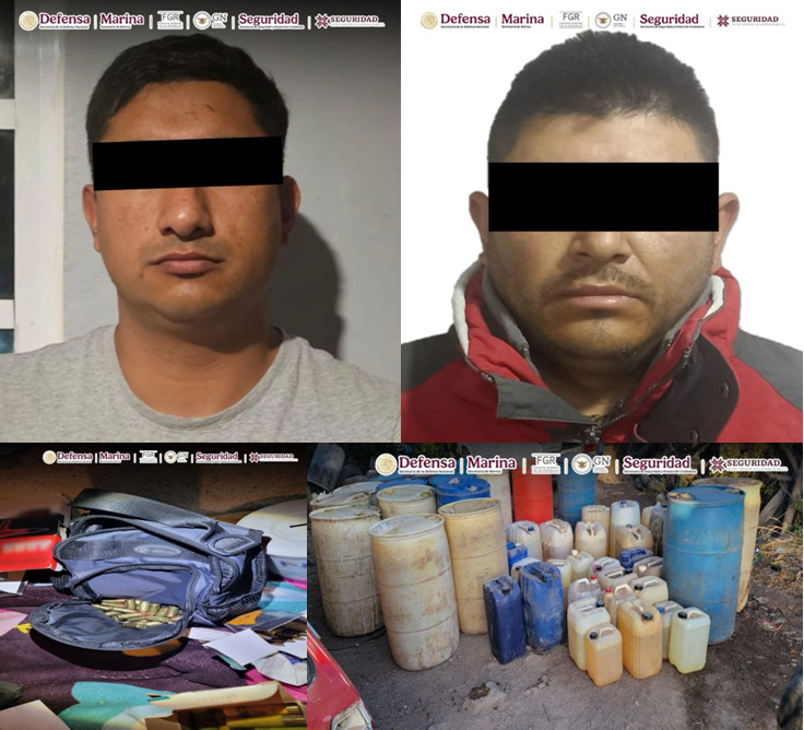 Se Detuvo a Cinco Personas al Ejecutar Seis Órdenes de Cateo en Predios Utilizados Para Almacenar Hidrocarburo