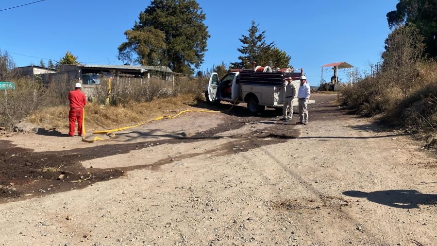 Fuga de Hidrocarburo en la Colonia Guadalupe Victoria, Municipio de Cuautepec