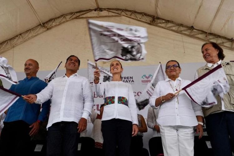 Presidenta Claudia Sheinbaum Da Banderazo de Salida al Inicio de La Construcción del Parque Ecoturístico “La Ceiba” en Palenque, Chiapas