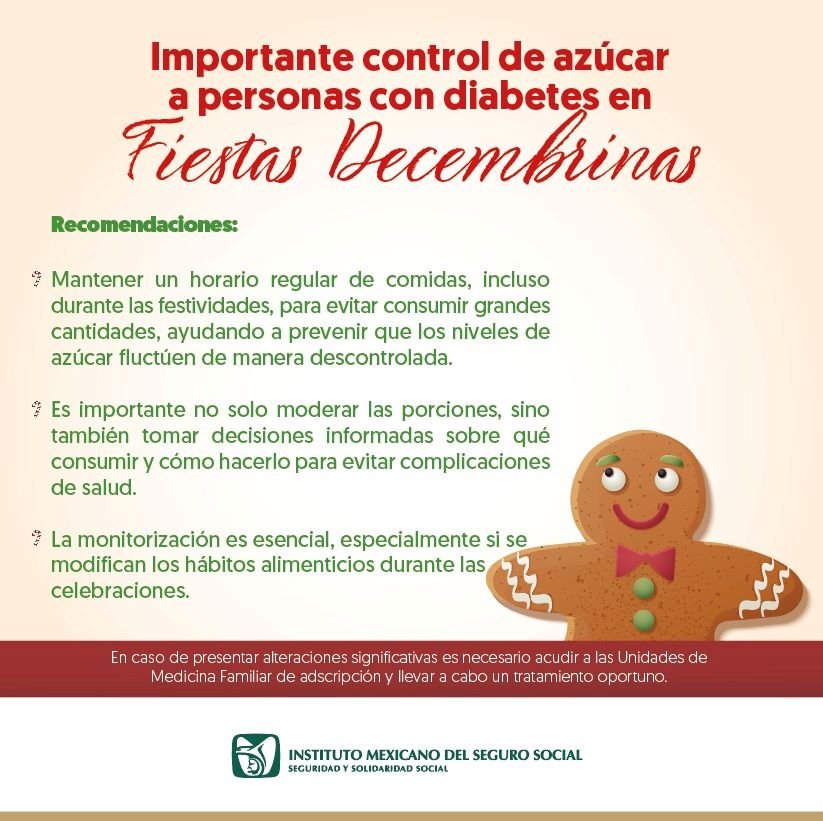 Recomienda IMSS Hidalgo Controlar el Azúcar en Sangre Durante Fiestas Decembrinas a Personas Con Diabetes