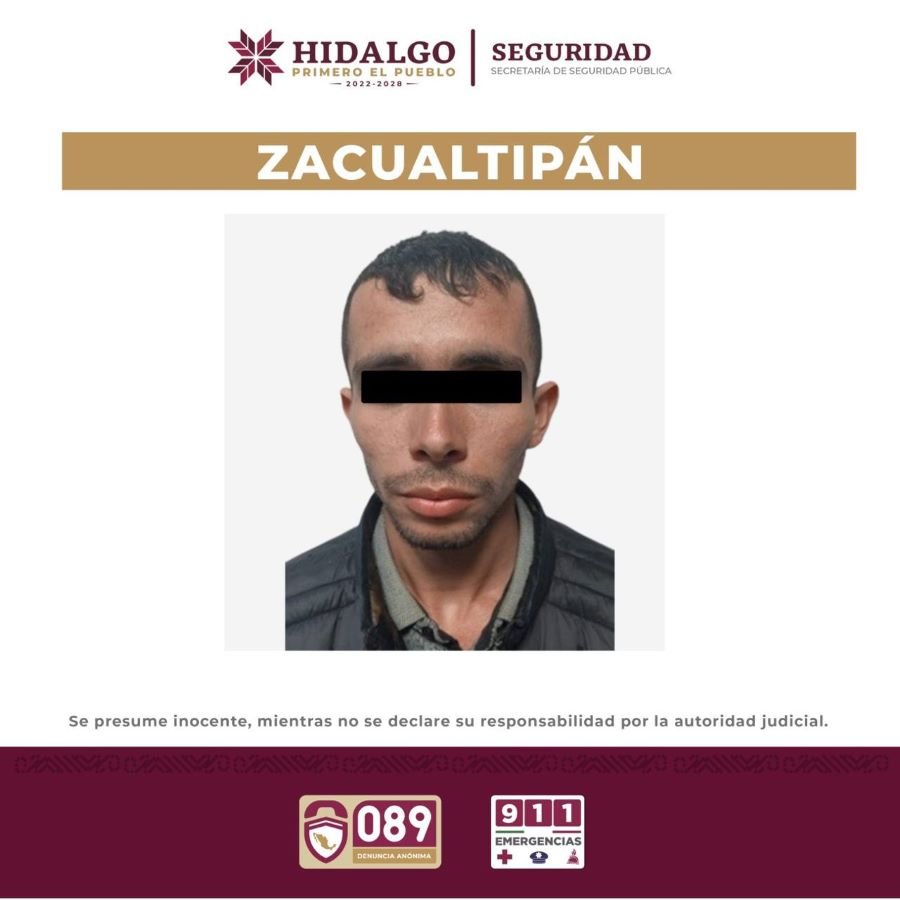 SSPH Detiene a Presunto Narcomenudista en Zacualtipán