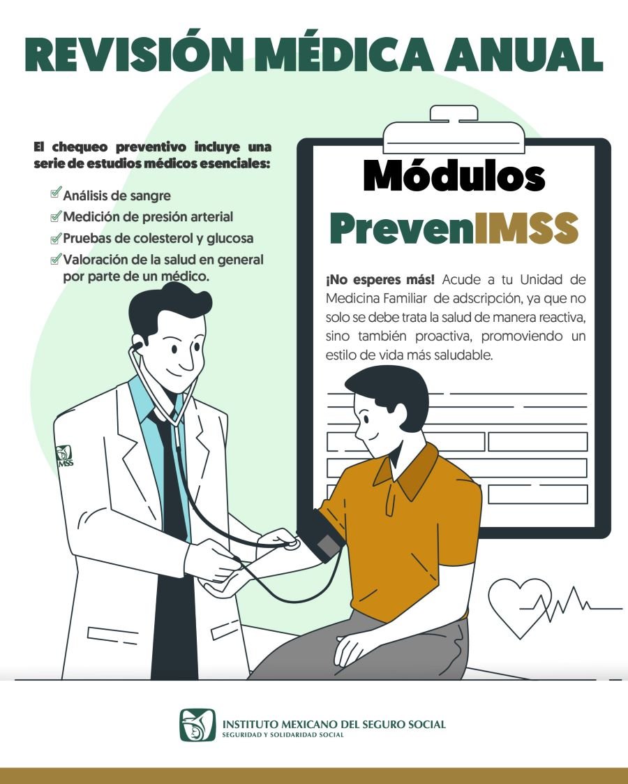 Destaca IMSS Hidalgo Importancia de Realizar Una Revisión Médica Anual