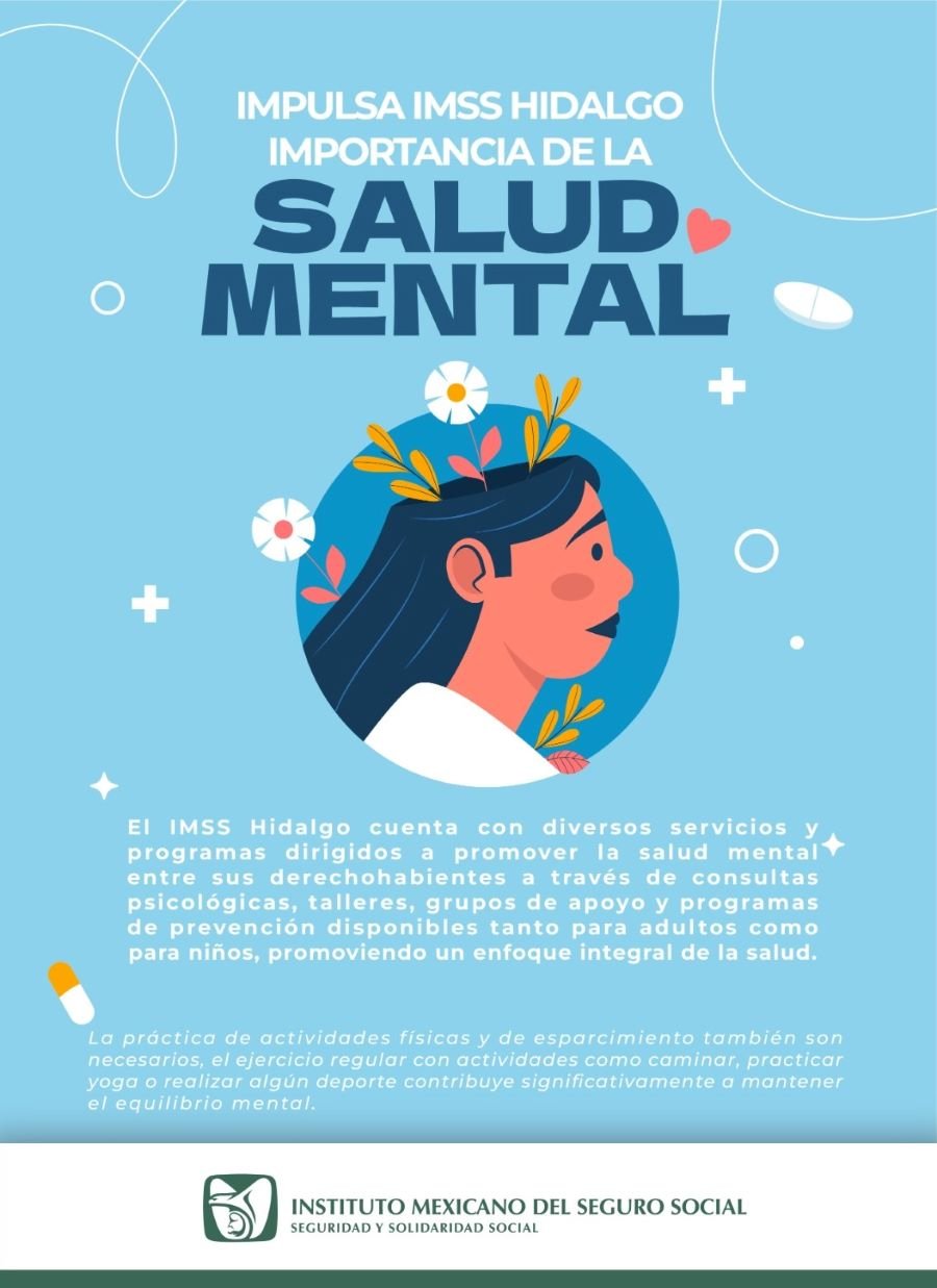 Impulsa IMSS Hidalgo Importancia de Salud Mental en el Bienestar General