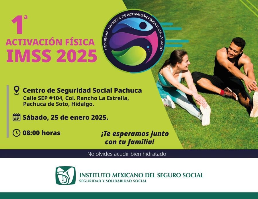 Invita IMSS Hidalgo a iniciar el Año con Salud con la 1ª Activación Física 2025