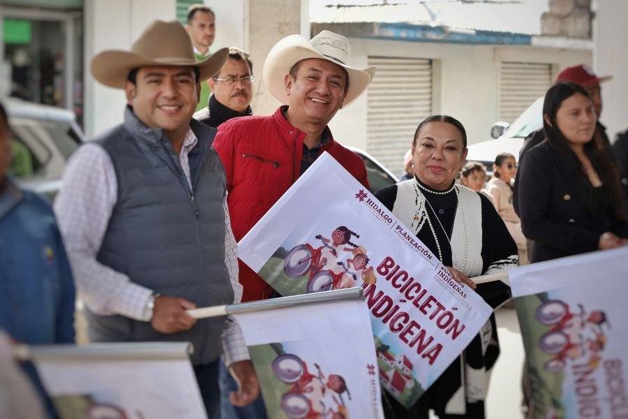 Niñez de Santa Ana Hueytlalpan, Fue Beneficiada Con el Bicicletón Indígena 2025