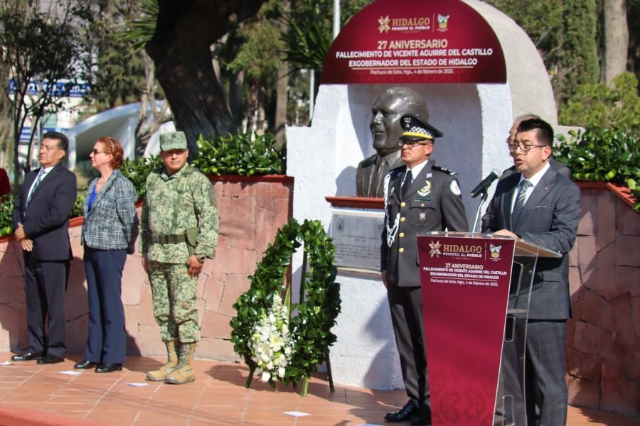 Conmemoran Aniversario Luctuoso de Vicente Aguirre, Ex Gobernador de Hidalgo