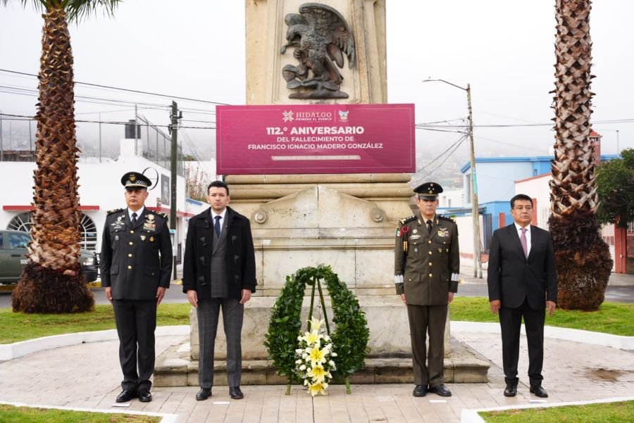 Conmemoran en Hidalgo el 112° Aniversario Luctuoso de Francisco I. Madero