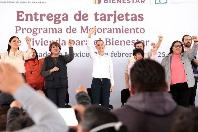 En Edomex, Presidenta Claudia Sheinbaum Encabeza Entrega de 11 Mil 400 Tarjetas a Beneficiarios del Programa de Mejoramiento de Vivienda Para El Bienestar