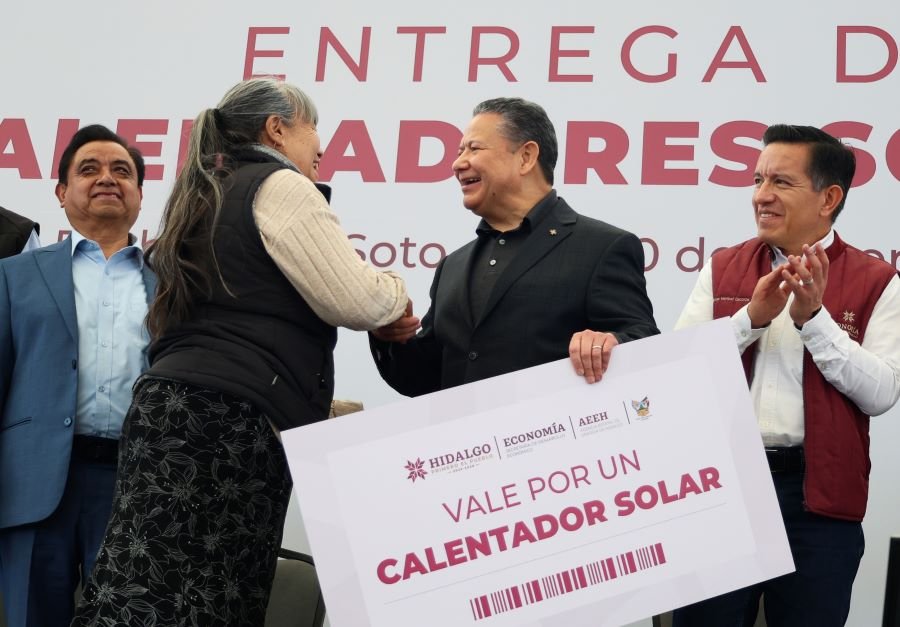 Entregan Casi mil 500 Calentadores Solares en 71 Municipios Hidalguenses