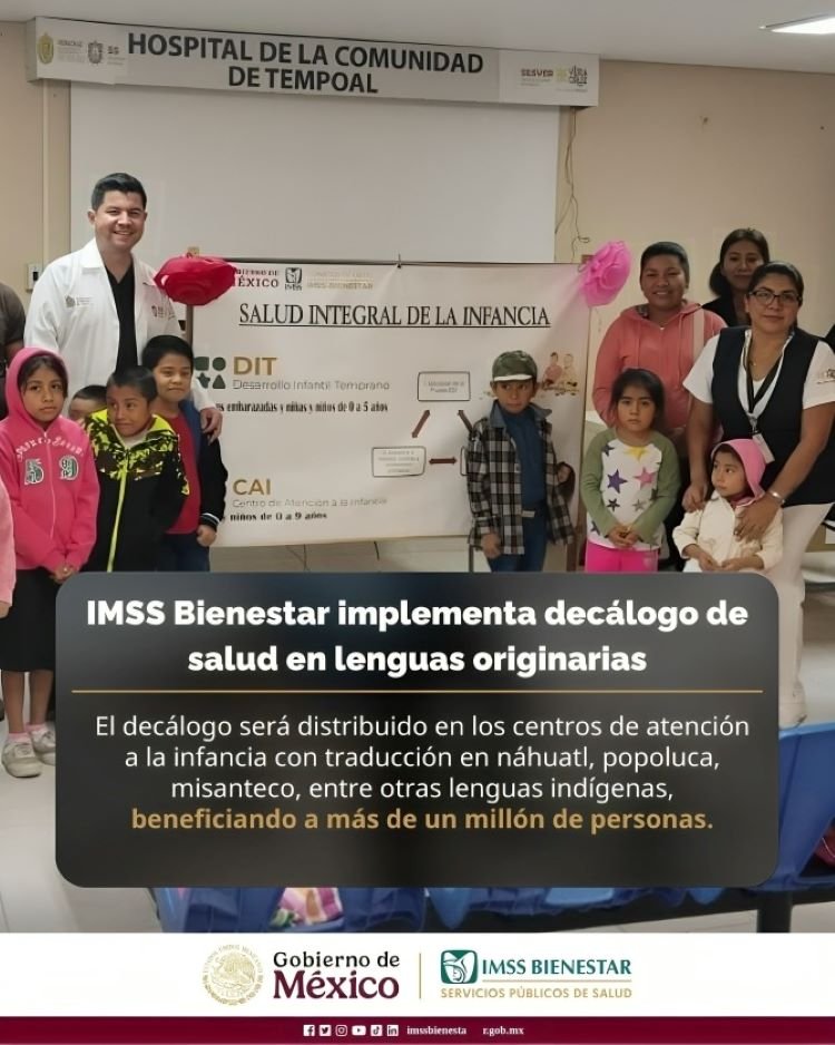 IMSS Bienestar implementa decálogo de salud en lenguas originarias